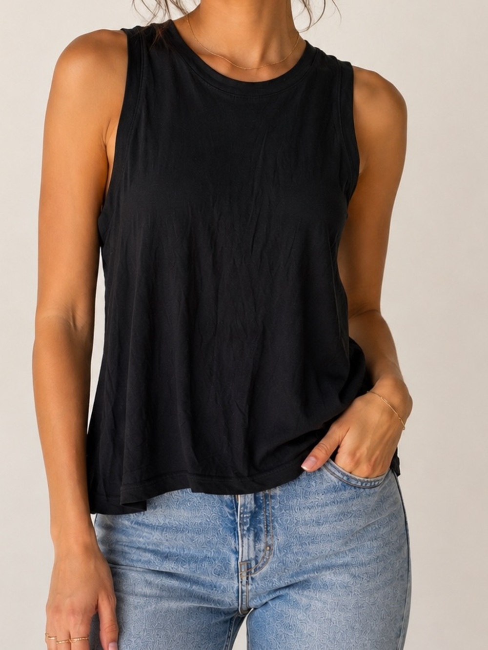 Halogen Classic Black Sleeveless Tank Top - Women's